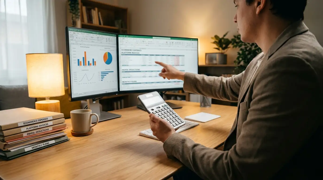 Shopify plans and fee rates breakdown showing Basic, Grow, and Advanced rates